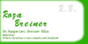 roza breiner business card